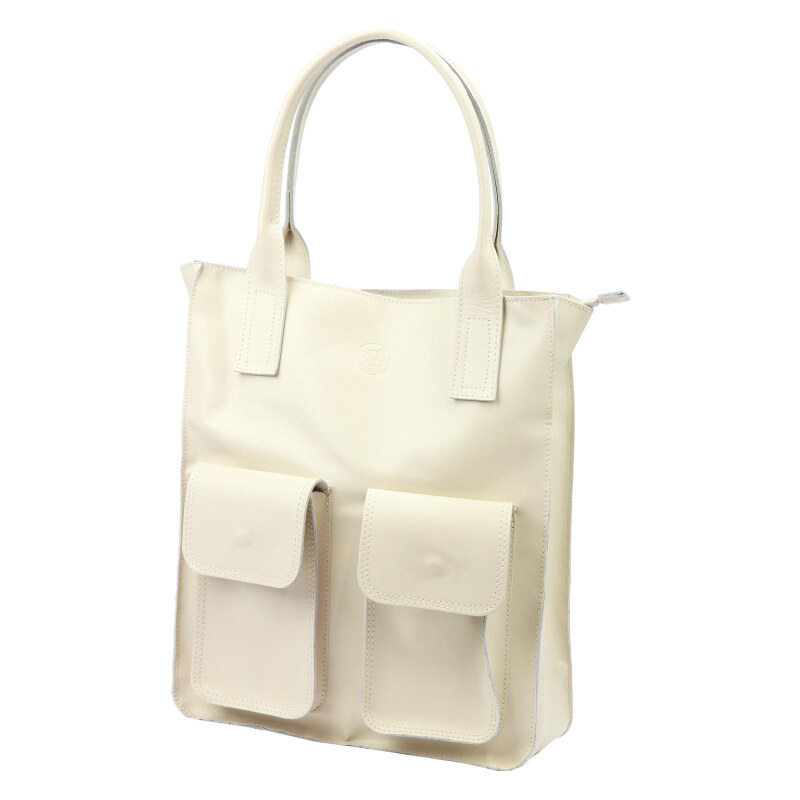 Kožená kabelka Gregorio béžová KZ53302 62179461