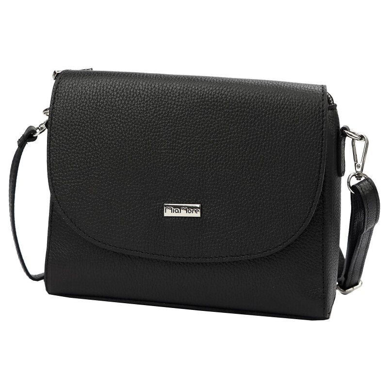 Kožená kabelka MiaMore čierna KZ52264 62179532