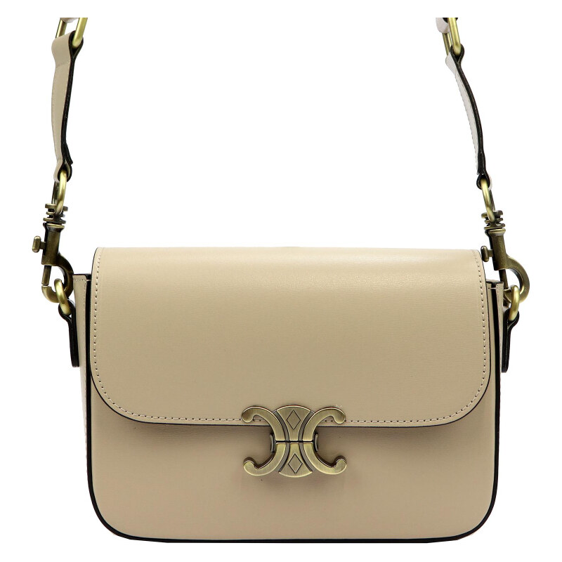 Kožená kabelka Luka béžová KZ51638 62179536