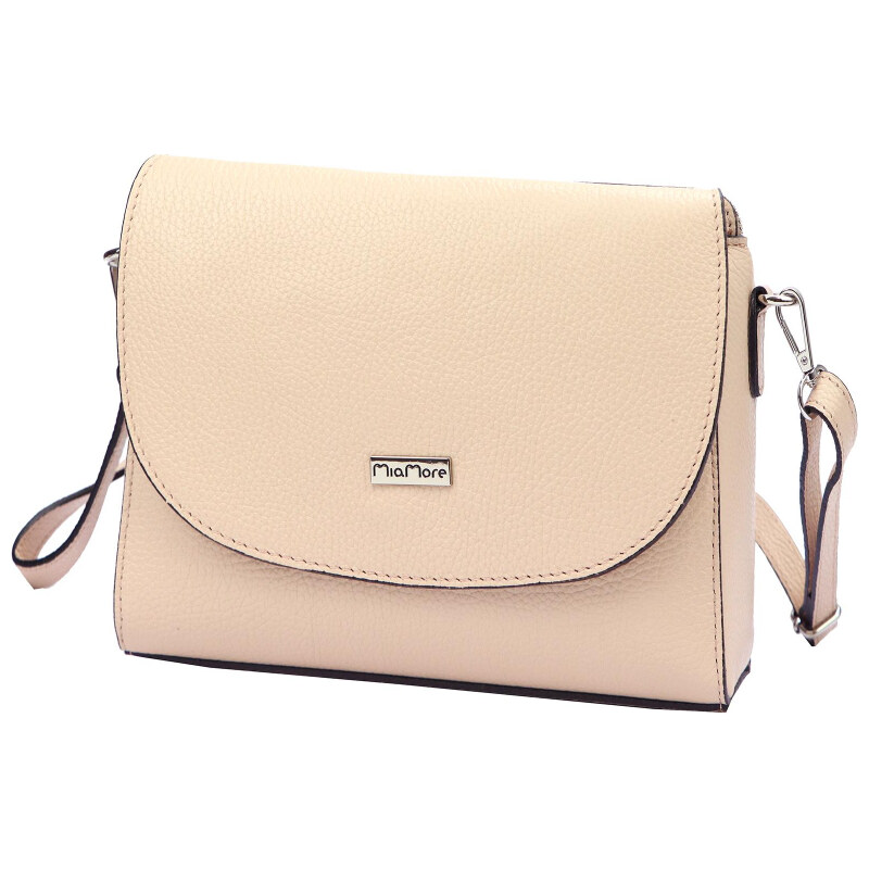 Kožená kabelka MiaMore ružová KZ52215 62179541