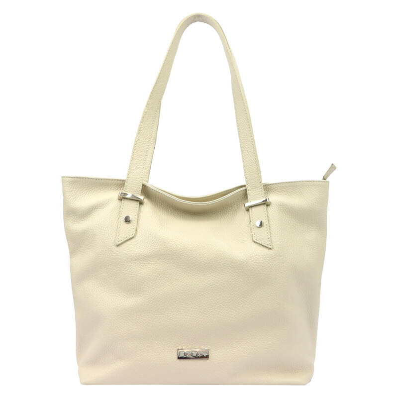 Kožená kabelka MiaMore béžová KZ51809 62841472