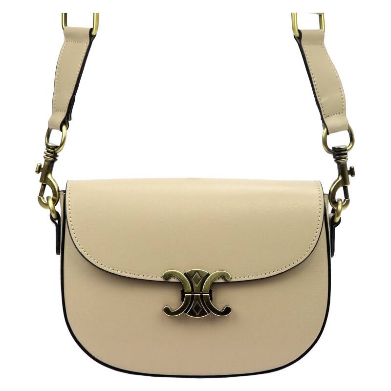 Kožená kabelka Luka béžová KZ51636 62179544