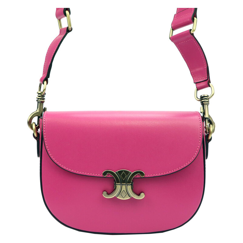 Kožená kabelka Luka fuchsiová KZ51634 62179546