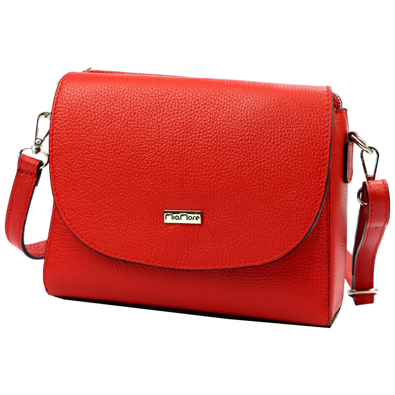 Kožená kabelka MiaMore červená KZ52212 62179549