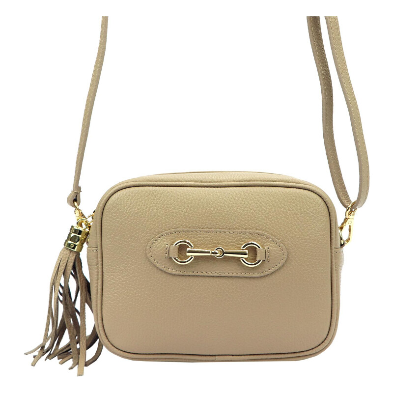 Kožená kabelka Luka béžová KZ51831 62179552