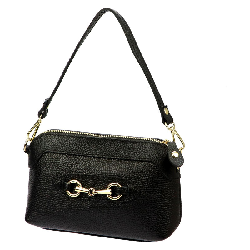 Kožená kabelka Luka čierna KZ51781 62179573