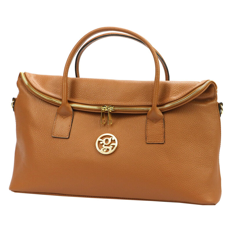 Kožená kabelka Gregorio hnedá KZ51848 62179575