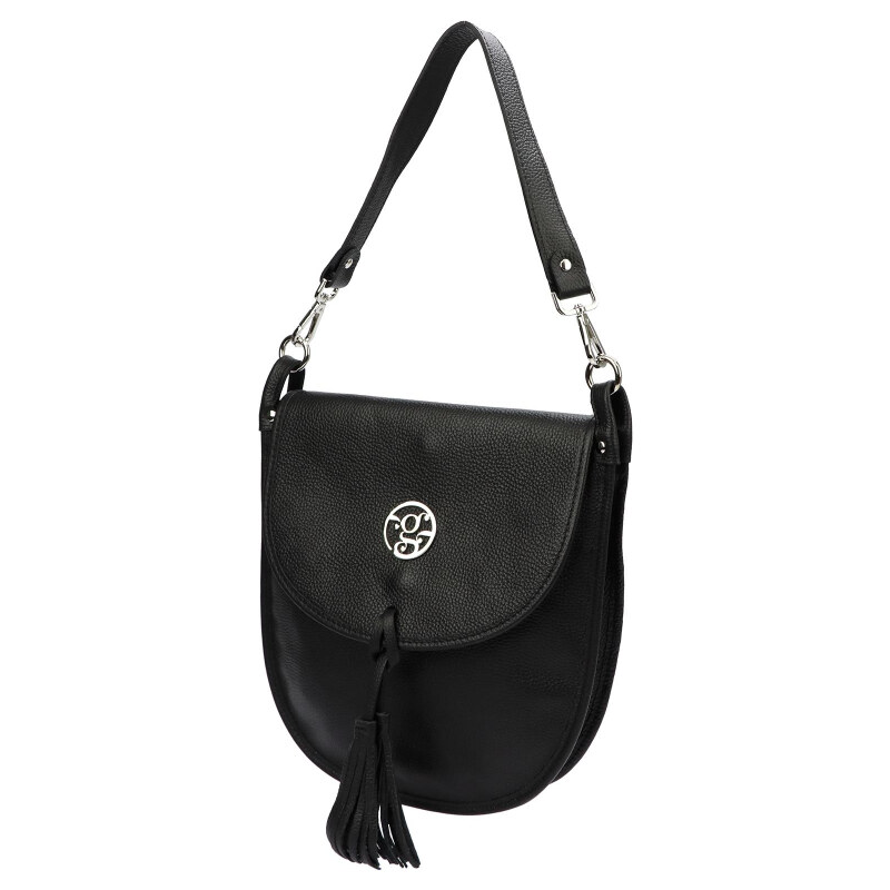 Kožená kabelka Gregorio čierna KZ51436 62179612