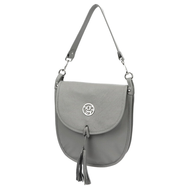 Kožená kabelka Gregorio sivá KZ51433 62179615