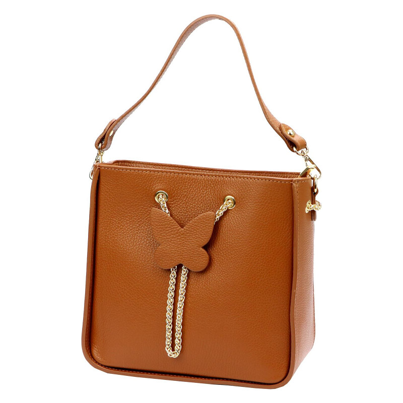 Kožená kabelka Luka hnedá KZ51852 62179620