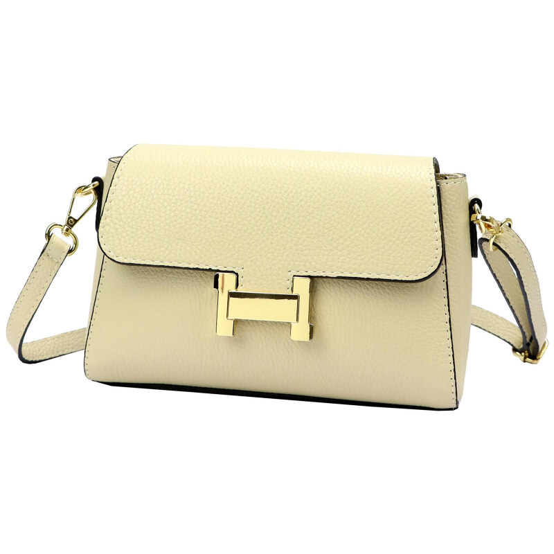 Kožená kabelka Luka béžová KZ51765 62179626