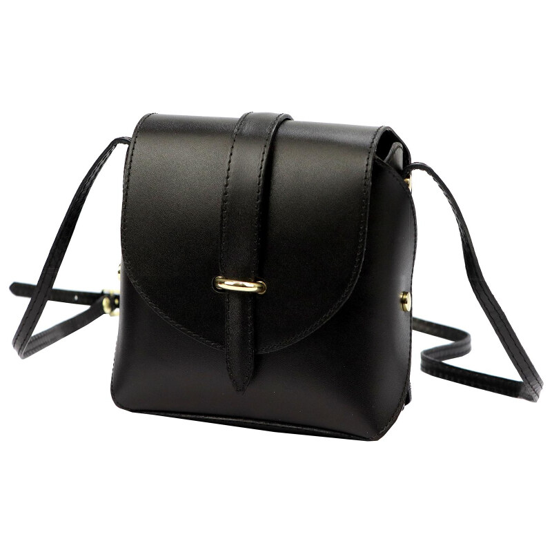 Kožená kabelka Gregorio čierna KZ51666 62179627