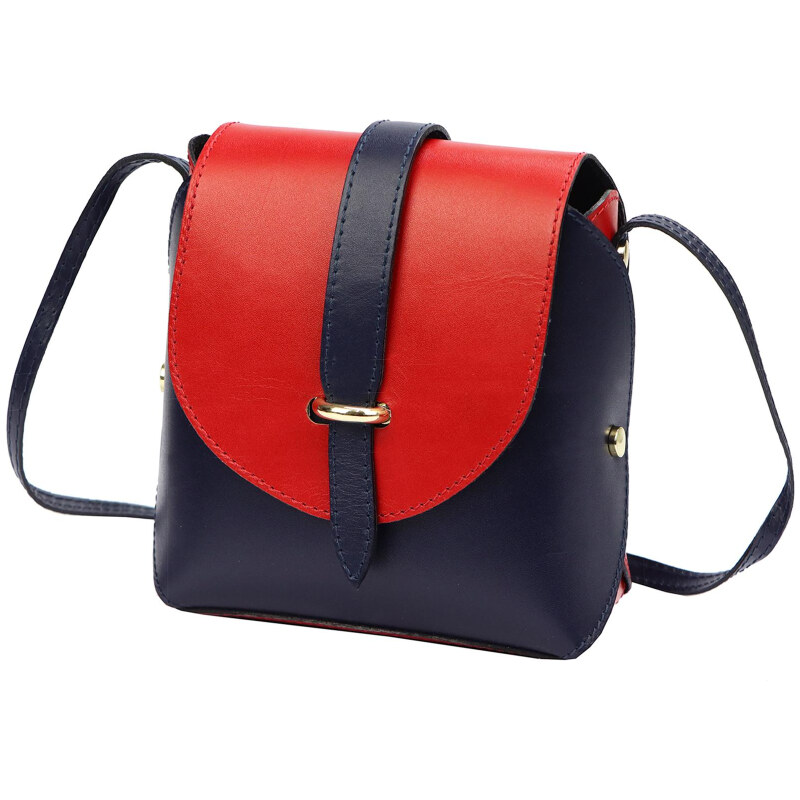 Kožená kabelka Gregorio modrá KZ51671 62179638