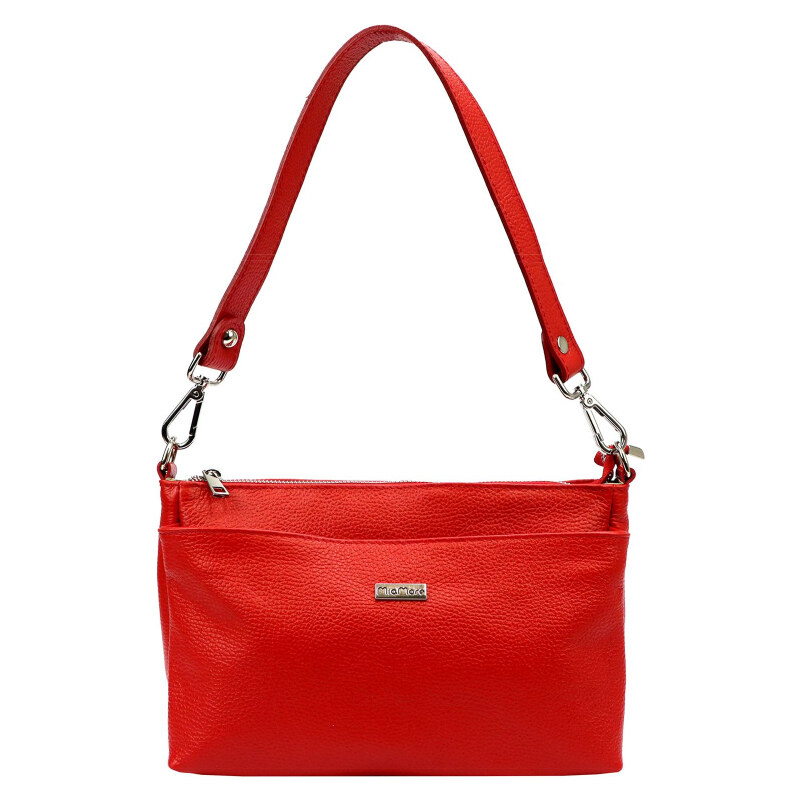 Kožená kabelka MiaMore červená KZ51424 62179647