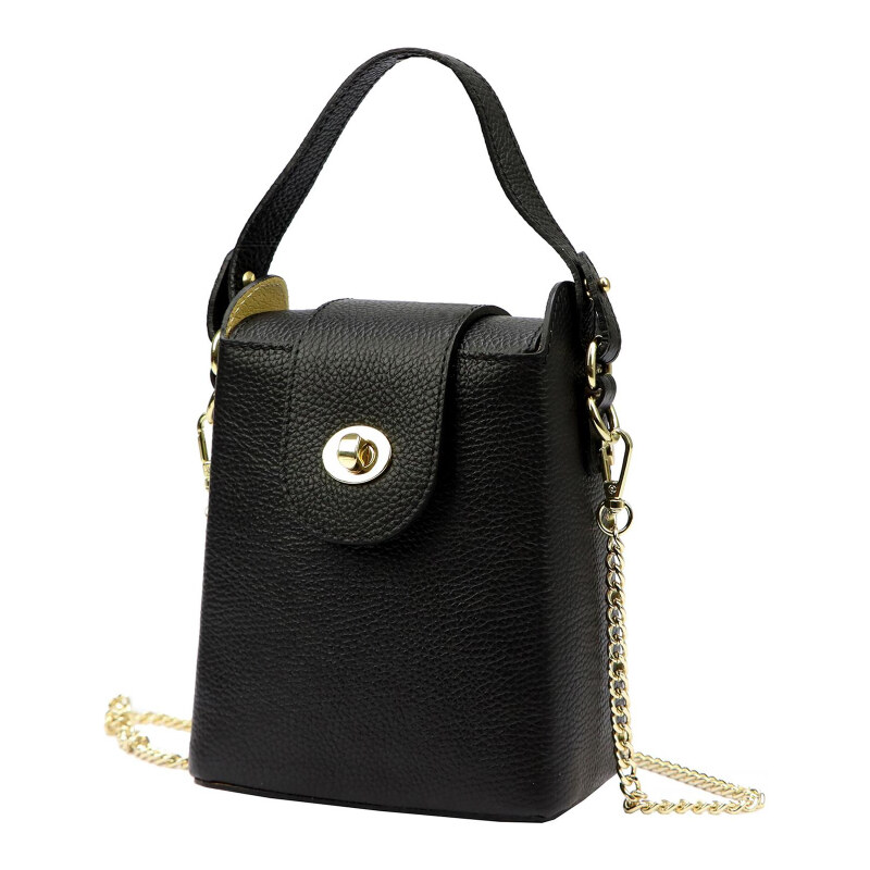 Kožená kabelka Luka čierna KZ2251445 64285523