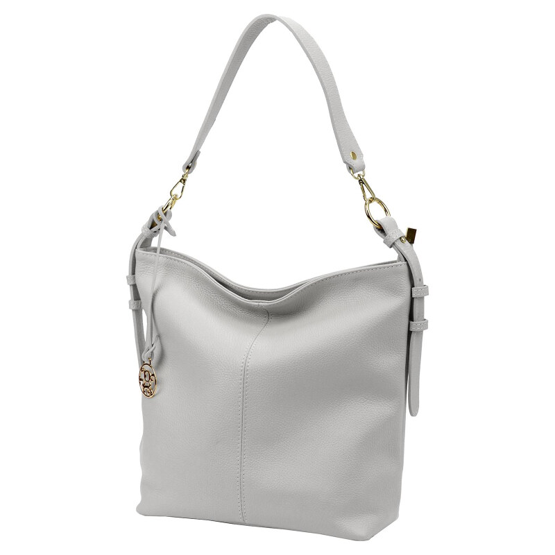 Kožená kabelka Gregorio sivá KZ51430 62179655