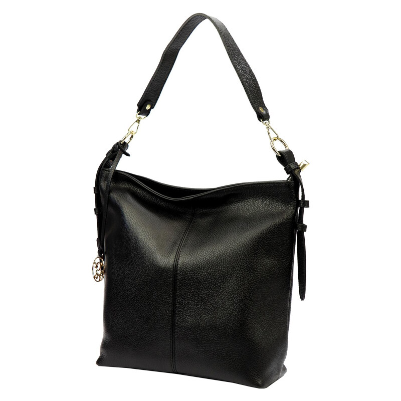 Kožená kabelka Gregorio čierna KZ51432 64876744