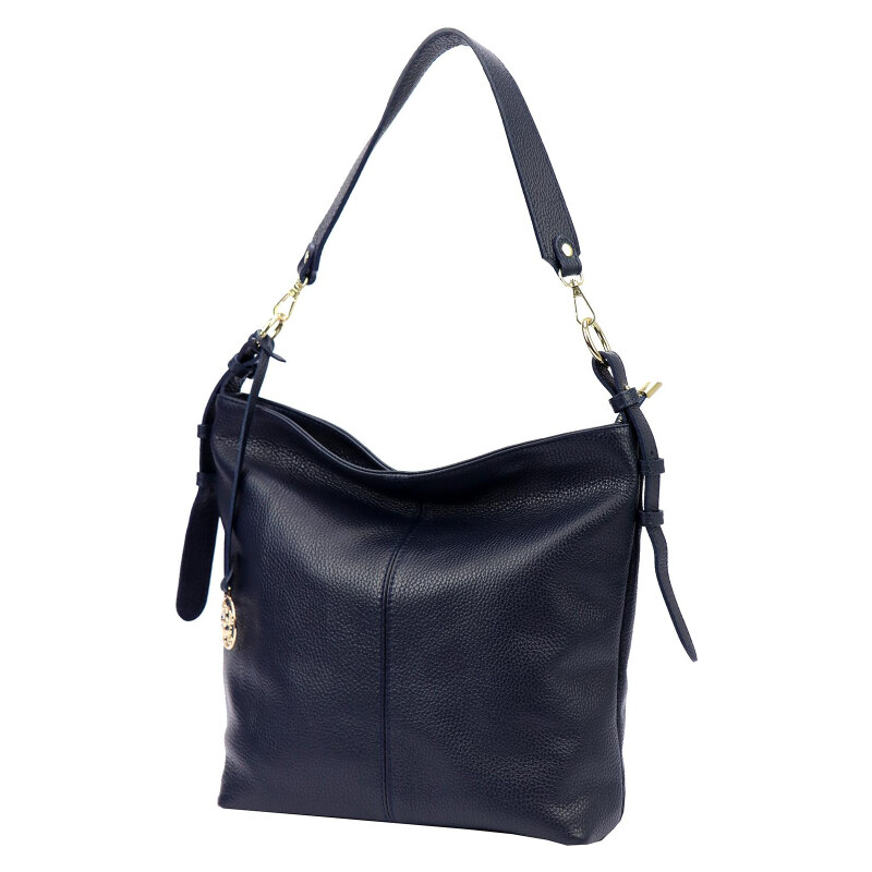 Kožená kabelka Gregorio modrá KZ51431 62179658