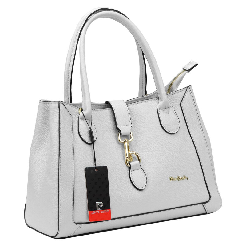 Kožená kabelka Pierre Cardin sivá KZ50870 66044827