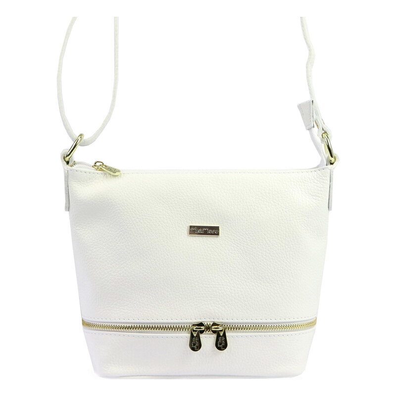 Kožená kabelka MiaMore biela KZ42437 62179755