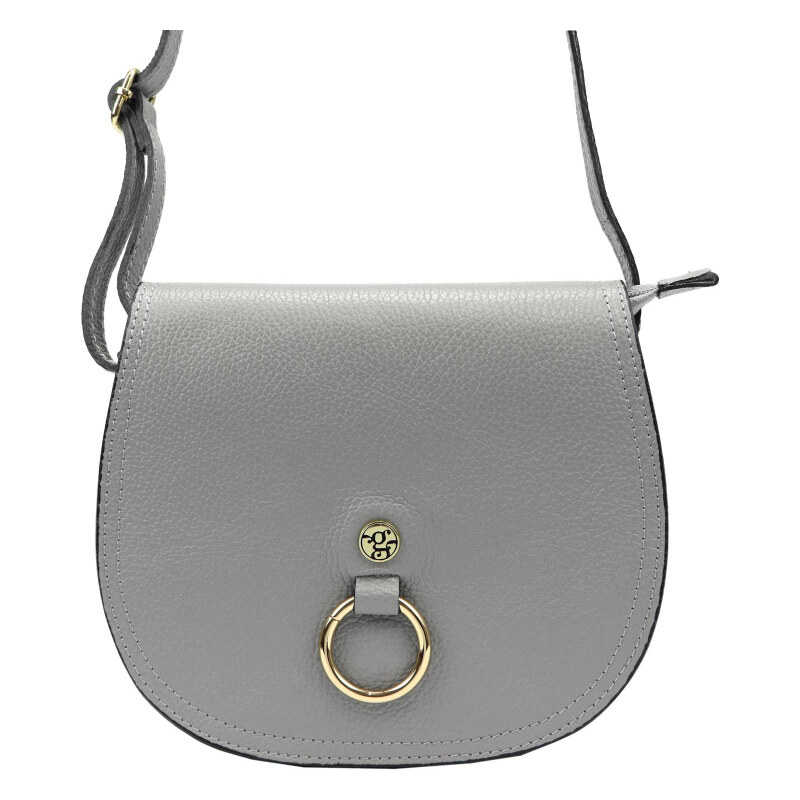 Kožená kabelka Gregorio sivá KZ49805 62179776