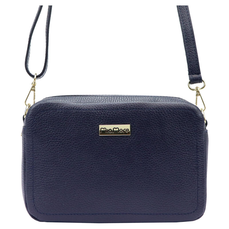 Kožená kabelka MiaMore modrá KZ49454 62179798