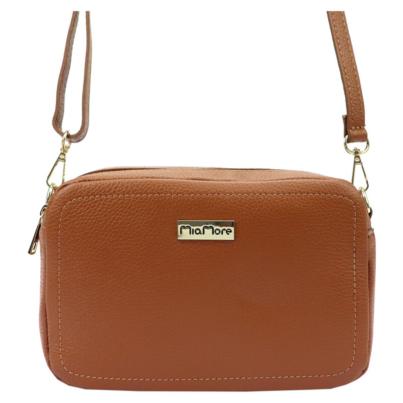 Kožená kabelka MiaMore hnedá KZ49473 62179800