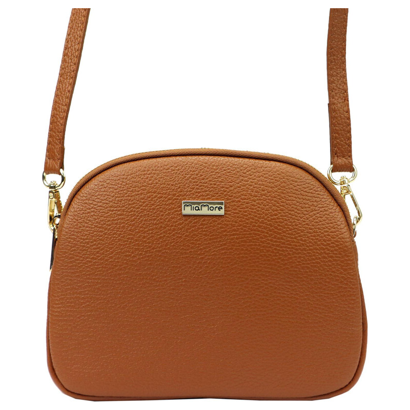 Kožená kabelka MiaMore hnedá KZ49485 62179810