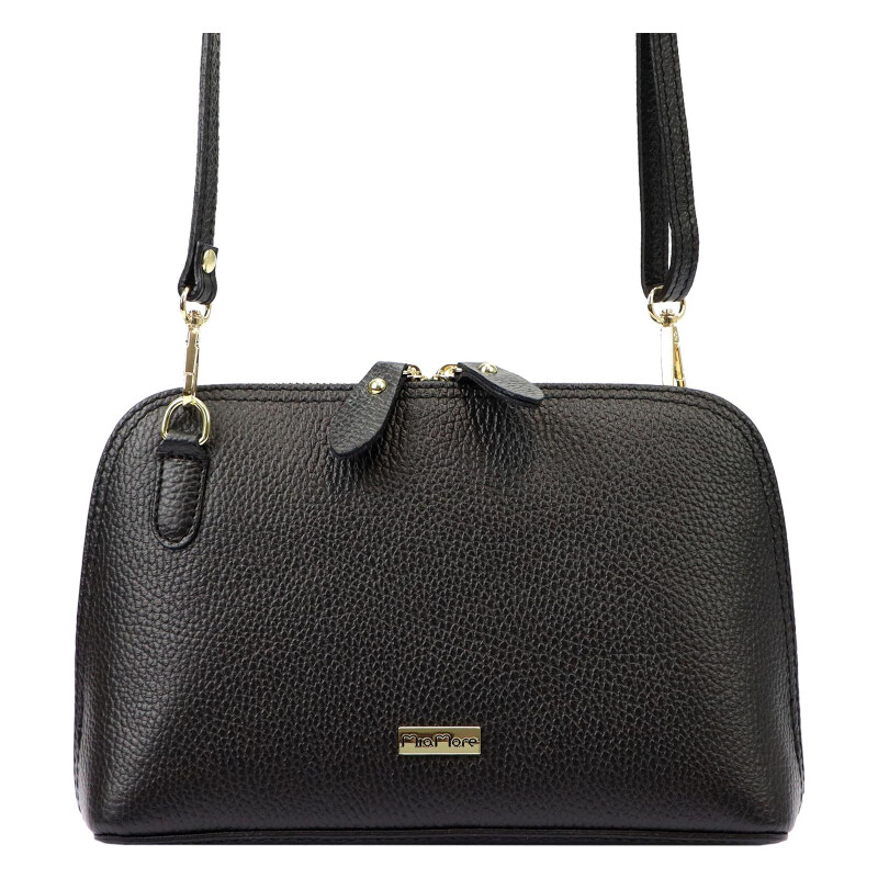 Kožená kabelka MiaMore čierna KZ45911 62179828