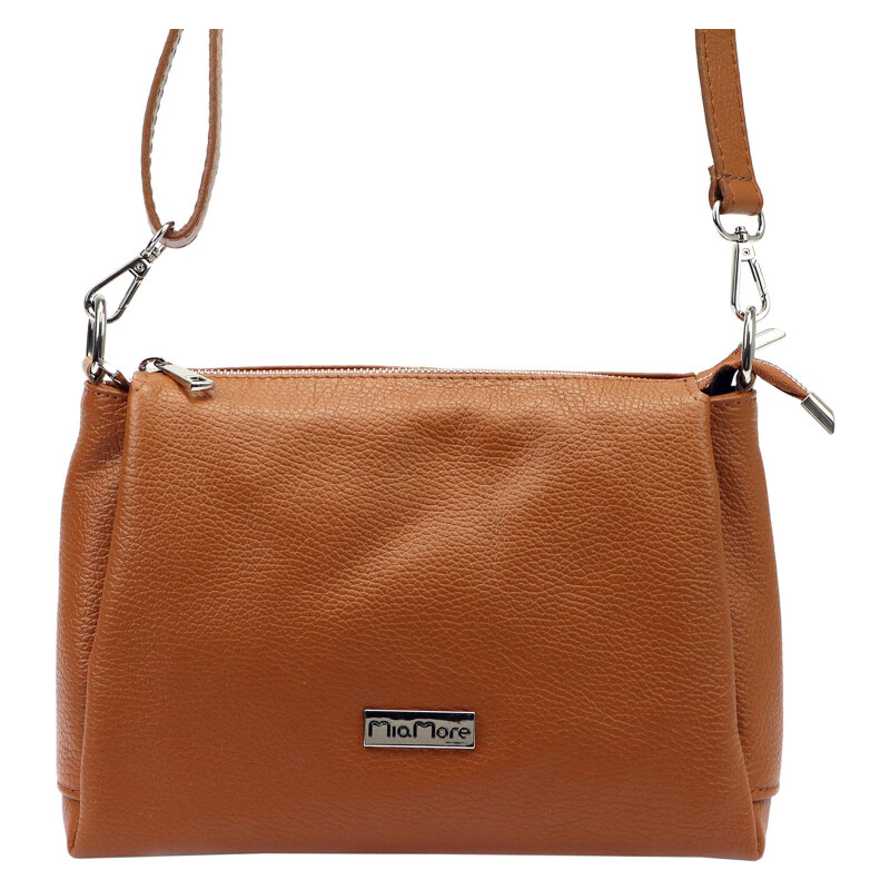 Kožená kabelka MiaMore hnedá KZ48902 62179841