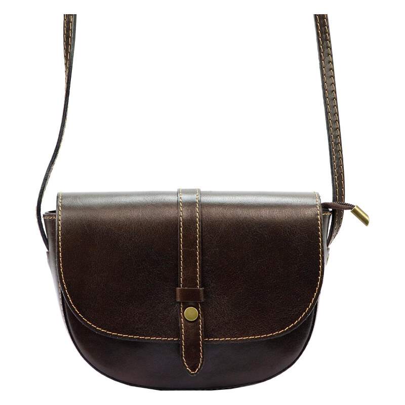 Kožená kabelka Gregorio hnedá KZ48250 63191198