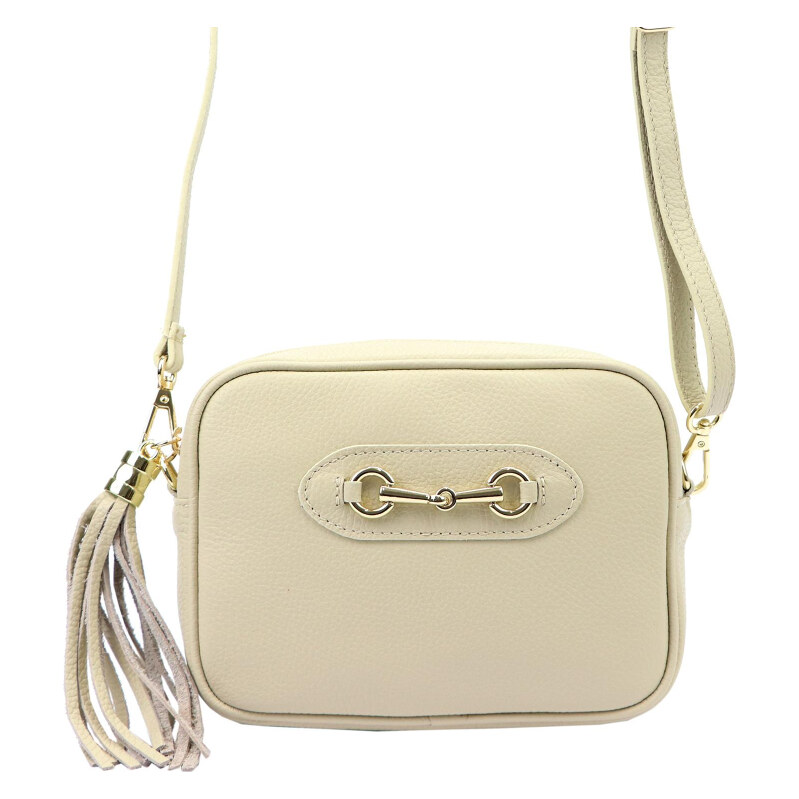 Kožená kabelka Luka béžová KZ47883 68401089