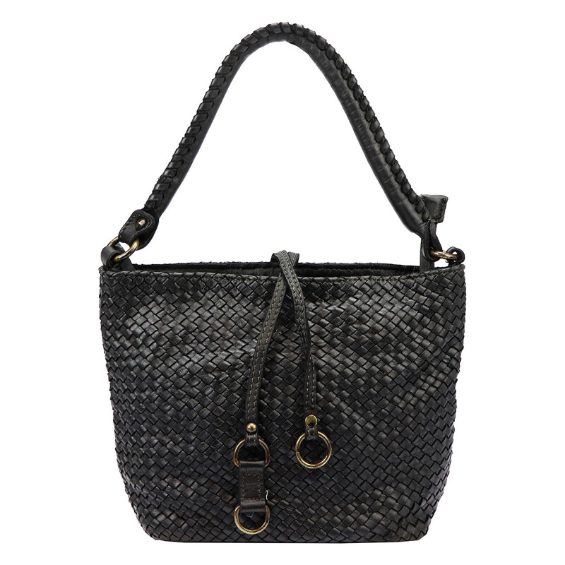 Kožená kabelka VS čierna KZ47117 66887825