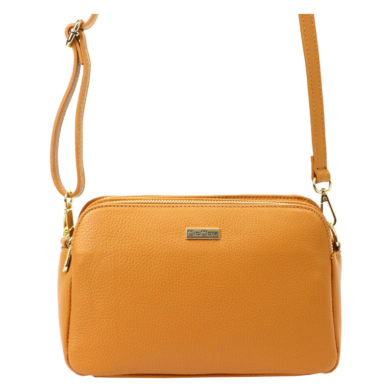 Kožená kabelka MiaMore hnedá KZ46489 62534764