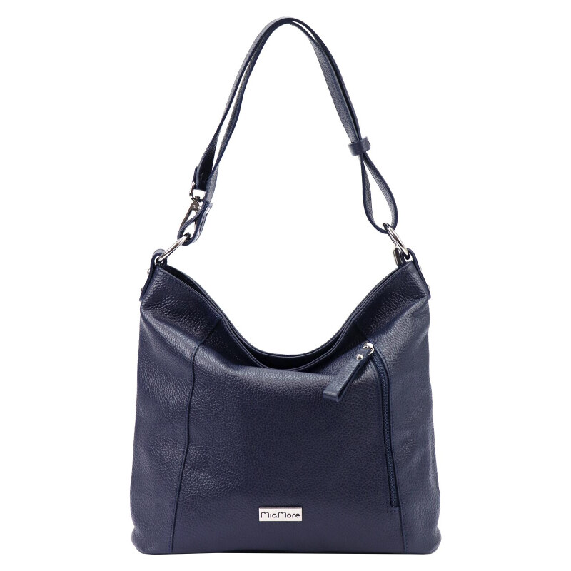 Kožená kabelka MiaMore modrá KZ46482 63191202