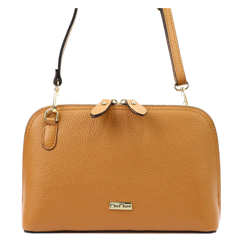 Kožená kabelka MiaMore hnedá KZ45904 62179929