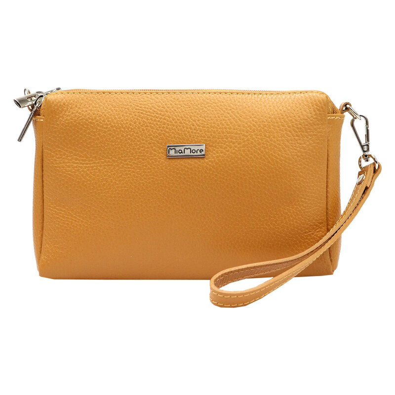 Kožená kabelka MiaMore hnedá KZ45655 62179942