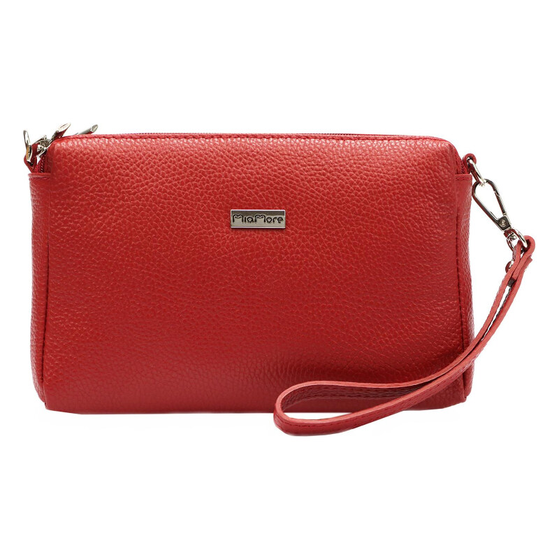 Kožená kabelka MiaMore červená KZ45652 62179945