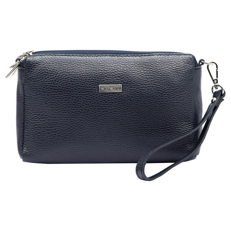 Kožená kabelka MiaMore modrá KZ45651 62179946