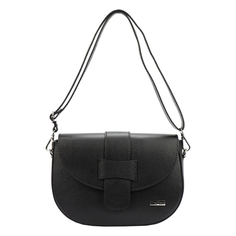 Kožená kabelka MiaMore čierna KZ43569 62180011