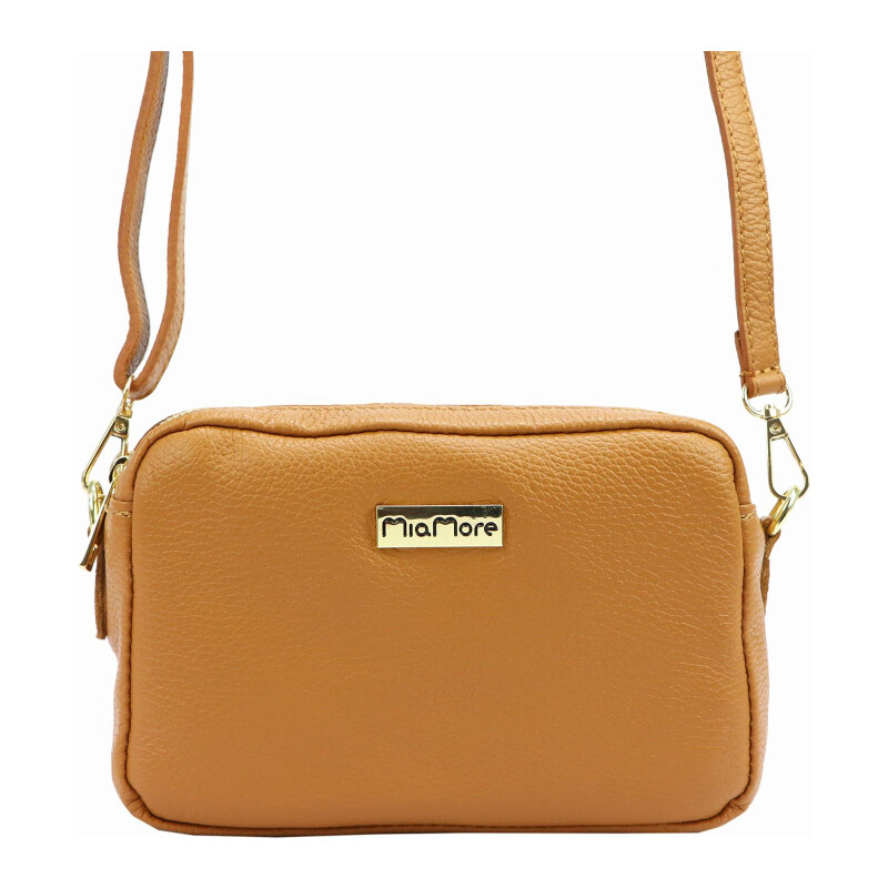 Kožená kabelka MiaMore hnedá KZ43238 62180024