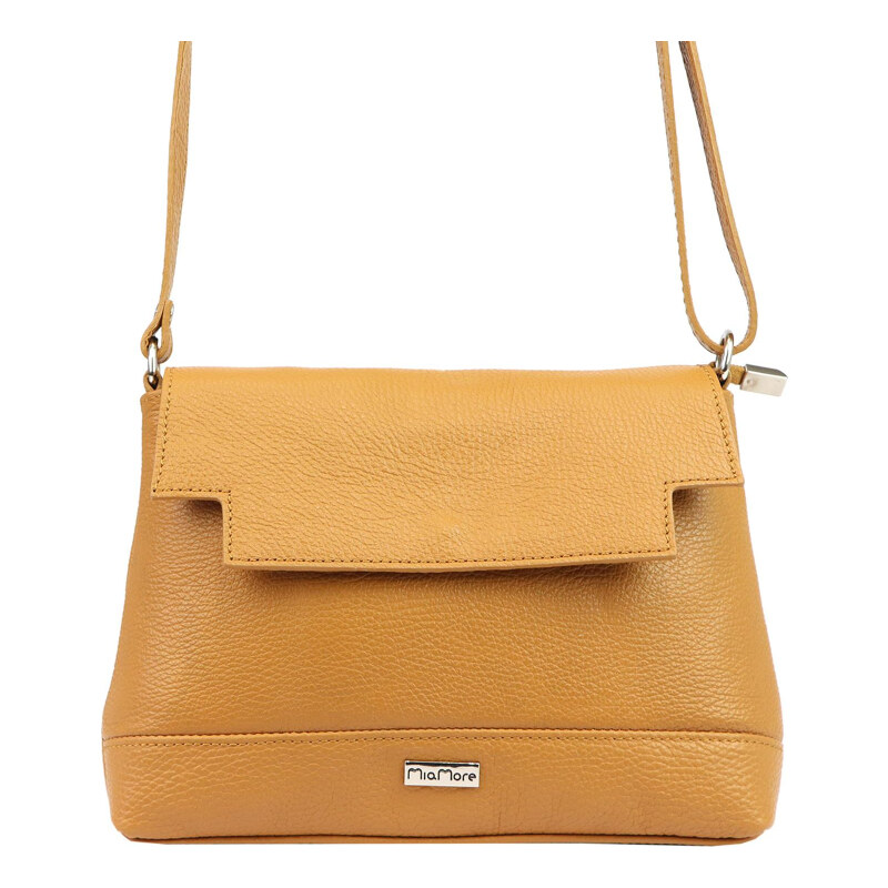 Kožená kabelka MiaMore hnedá KZ42424 62180065