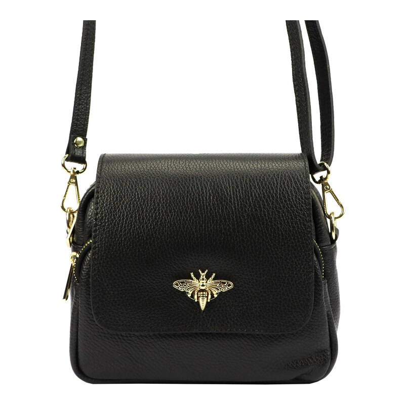 Kožená kabelka Luka čierna KZ38882 62841519