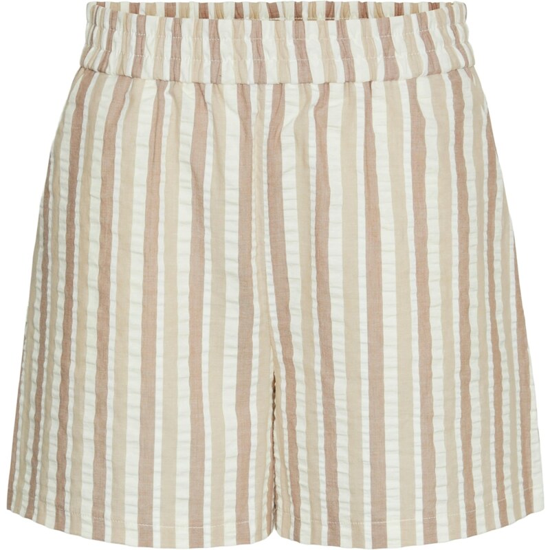 PIECES Nohavice PCAitlyn béžová / tmavošedá / biela 54326816