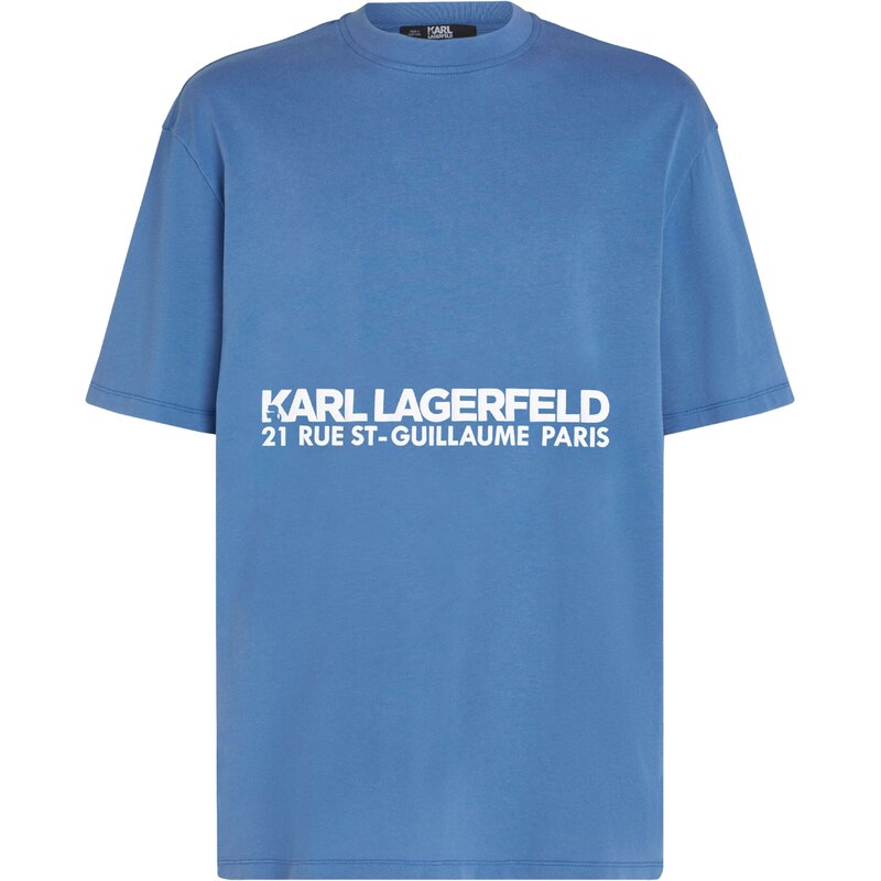 Karl Lagerfeld Tričko Rue St-Guillaume dymovo modrá / biela 54287954