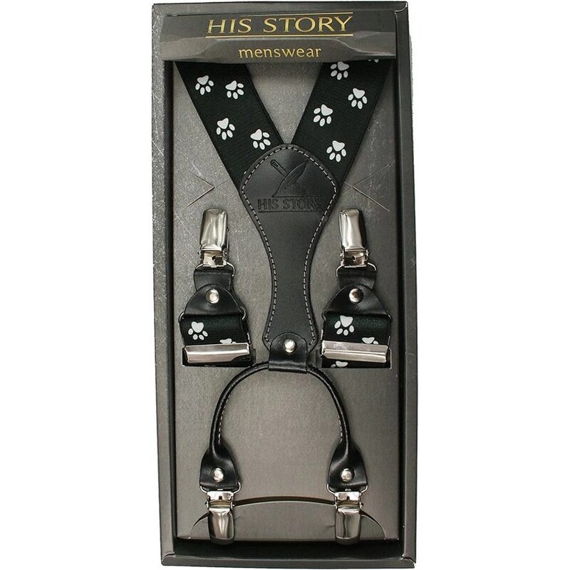 Trendy čierne pánske traky s labkami 52660338