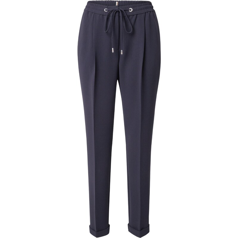 BOSS Plisované nohavice Tariyanah tmavomodrá 54363961