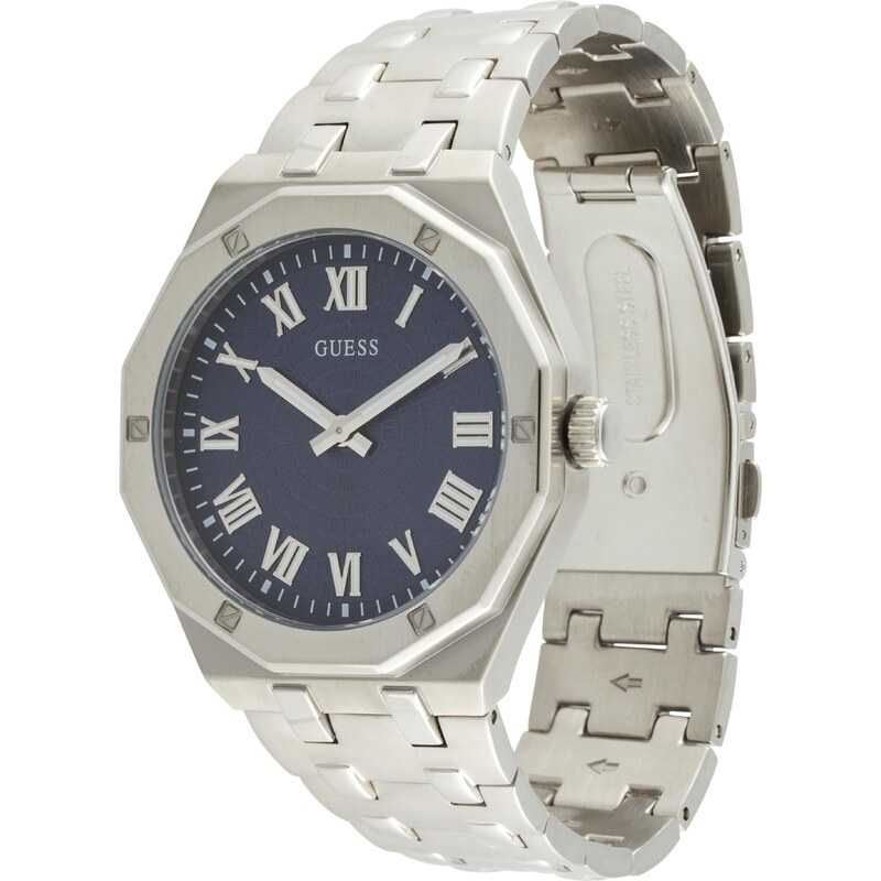 GUESS Analógové hodinky Asset tmavomodrá / strieborná 54362676