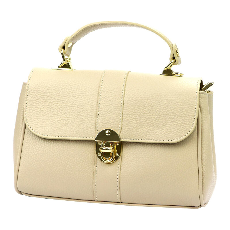 Kožená kabelka Luka béžová KZ53630 65766583