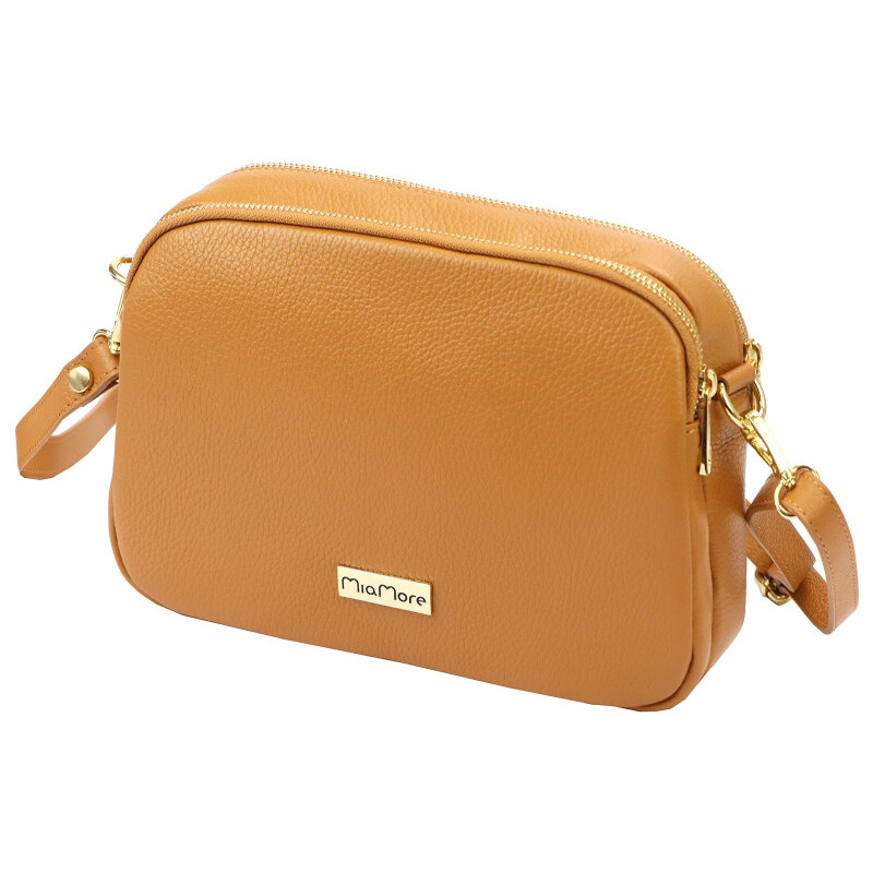 Kožená kabelka MiaMore hnedá KZ53872 62179402